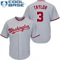 Wholesale Cheap Nationals #3 Michael Taylor Grey Cool Base Stitched Youth MLB Jersey