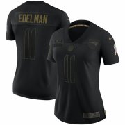 Cheap New England Patriots #11 Julian Edelman Nike Women's 2020 Salute To Service Limited Jersey Black