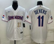 Wholesale Cheap Mens Dominican Republic Baseball #11 Rafael Devers Number 2023 White World Baseball Classic Stitched Jersey