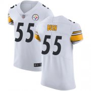 Wholesale Cheap Nike Steelers #55 Devin Bush White Men's Stitched NFL Vapor Untouchable Elite Jersey