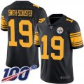 Wholesale Cheap Nike Steelers #19 JuJu Smith-Schuster Black Youth Stitched NFL Limited Rush 100th Season Jersey