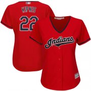 Wholesale Cheap Indians #22 Jason Kipnis Red Women's Stitched MLB Jersey