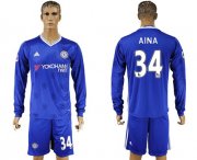 Wholesale Cheap Chelsea #34 Aina Home Long Sleeves Soccer Club Jersey