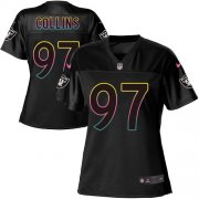 Wholesale Cheap Nike Raiders #97 Maliek Collins Black Women's NFL Fashion Game Jersey