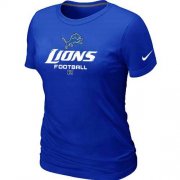 Wholesale Cheap Women's Nike Detroit Lions Critical Victory NFL T-Shirt Blue