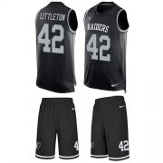 Wholesale Cheap Nike Raiders #42 Cory Littleton Black Team Color Men's Stitched NFL Limited Tank Top Suit Jersey
