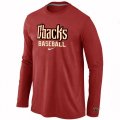 Wholesale Cheap Arizona Diamondbacks Crimson Long Sleeve MLB T-Shirt Red
