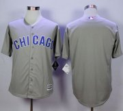 Wholesale Cheap Cubs Blank Grey New Cool Base Road Stitched MLB Jersey