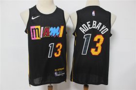Wholesale Cheap Men\'s Miami Heat #13 Bam Adebayo Black Diamond 2022 City Edition Swingman Stitched Jersey