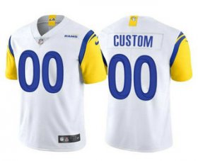 Wholesale Cheap Men\'s Los Angeles Rams Active Player Custom 2021 White Vapor Untouchable Limited Alternate Stitched NFL Jersey