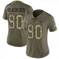 Wholesale Cheap Nike Texans #90 Ross Blacklock Olive/Camo Women's Stitched NFL Limited 2017 Salute To Service Jersey