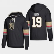 Wholesale Cheap Vegas Golden Knights #19 Reilly Smith Black adidas Lace-Up Pullover Hoodie