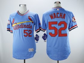 Wholesale Cheap Men\'s St.Louis Cardinals #52 Michael Wacha Light Blue Cooperstown Collection Flexbase Stitched MLB Jersey