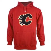 Wholesale Cheap Calgary Flames Old Time Hockey Big Logo with Crest Pullover Hoodie Red