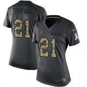 Wholesale Cheap Nike Falcons #21 Desmond Trufant Black Women's Stitched NFL Limited 2016 Salute to Service Jersey
