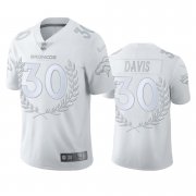 Wholesale Cheap Denver Broncos #30 Terrell Davis Men's Nike Platinum NFL MVP Limited Edition Jersey