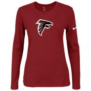 Wholesale Cheap Women's Nike Atlanta Falcons Of The City Long Sleeve Tri-Blend NFL T-Shirt Red