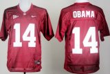 Wholesale Cheap Alabama 14th Championship Anniversary President #14 Barack Obama Red Jersey