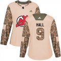 Wholesale Cheap Adidas Devils #9 Taylor Hall Camo Authentic 2017 Veterans Day Women's Stitched NHL Jersey