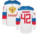 Wholesale Cheap Team Russia #42 Artem Anisimov White 2016 World Cup Stitched NHL Jersey