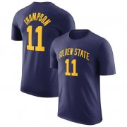 Wholesale Cheap Men's Golden State Warriors #11 Klay Thompson Navy 2022-23 Statement Edition Name & Number T-Shirt