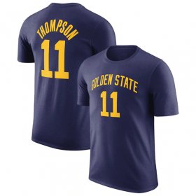 Wholesale Cheap Men\'s Golden State Warriors #11 Klay Thompson Navy 2022-23 Statement Edition Name & Number T-Shirt