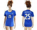Wholesale Cheap Women's Italy #25 Marchetti Home Soccer Country Jersey