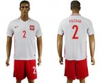 Wholesale Cheap Poland #2 Pazdan Home Soccer Country Jersey