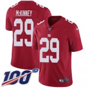 Wholesale Cheap Nike Giants #29 Xavier McKinney Red Alternate Men's Stitched NFL 100th Season Vapor Untouchable Limited Jersey