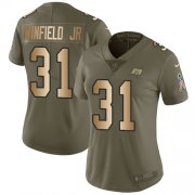 Wholesale Cheap Nike Buccaneers #31 Antoine Winfield Jr. Olive/Gold Women's Stitched NFL Limited 2017 Salute To Service Jersey