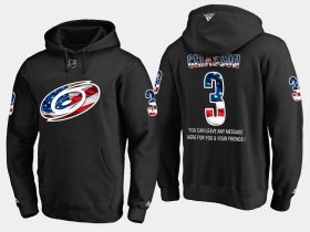 Wholesale Cheap Hurricanes #3 Steve Chiasson NHL Banner Wave Usa Flag Black Hoodie