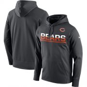 Wholesale Cheap Men's Chicago Bears Nike Sideline Circuit Anthracite Pullover Hoodie