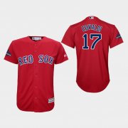 Wholesale Cheap Red Sox #17 Nathan Eovaldi Red Cool Base 2018 World Series Champions Stitched Youth MLB Jersey