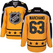 Wholesale Cheap Bruins #63 Brad Marchand Yellow 2017 All-Star Atlantic Division Women's Stitched NHL Jersey