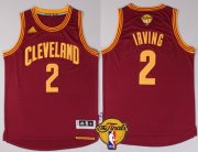 Wholesale Cheap Men's Cleveland Cavaliers #2 Kyrie Irving 2017 The NBA Finals Patch Red Jersey