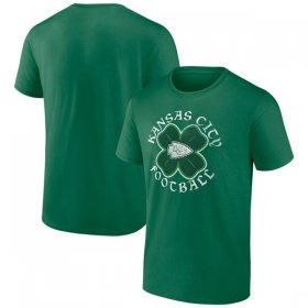 Wholesale Cheap Men\'s Kansas City Chiefs Kelly Green St. Patrick\'s Day Celtic T-Shirt