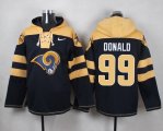 Wholesale Cheap Nike Rams #99 Aaron Donald Navy Blue Player Pullover NFL Hoodie