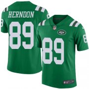 Wholesale Cheap Nike Jets #89 Chris Herndon Green Men's Stitched NFL Limited Rush Jersey