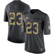 Wholesale Cheap Nike Chiefs #23 Kendall Fuller Black Men's Stitched NFL Limited 2016 Salute To Service Jersey