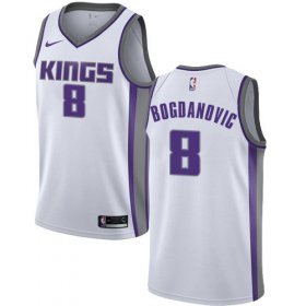 Wholesale Cheap Women\'s Sacramento Kings #8 Bogdan Bogdanovic White Basketball Swingman Association Edition Jersey