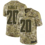 Wholesale Cheap Nike Chargers #20 Desmond King II Camo Men's Stitched NFL Limited 2018 Salute To Service Jersey