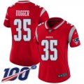 Wholesale Cheap Nike Patriots #35 Kyle Dugger Red Women's Stitched NFL Limited Inverted Legend 100th Season Jersey
