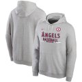 Wholesale Cheap Los Angeles Angels Nike Color Bar Club Pullover Hoodie Gray