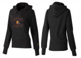Wholesale Cheap Women's Cleveland Browns Heart & Soul Pullover Hoodie Black