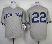 Wholesale Cheap Yankees #22 Jacoby Ellsbury Grey Stitched MLB Jersey
