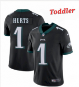 Wholesale Cheap Toddler Philadelphia Eagles #1 Jalen Hurts Black Vapor Untouchable Limited Stitched Jersey