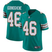 Wholesale Cheap Nike Dolphins #46 Noah Igbinoghene Aqua Green Alternate Men's Stitched NFL Vapor Untouchable Limited Jersey