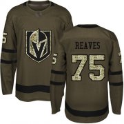Wholesale Cheap Adidas Golden Knights #75 Ryan Reaves Green Salute to Service Stitched Youth NHL Jersey