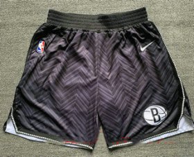 Wholesale Cheap Men\'s Brooklyn Nets Black Nike Swingman 2021 Earned Edition Stitched Shorts