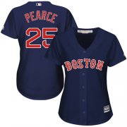 Wholesale Cheap Red Sox #25 Steve Pearce Navy Blue Alternate Women's Stitched MLB Jersey
